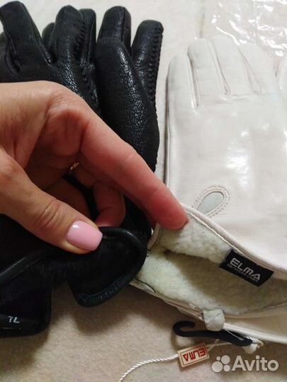 Перчатки женские кожаные новые