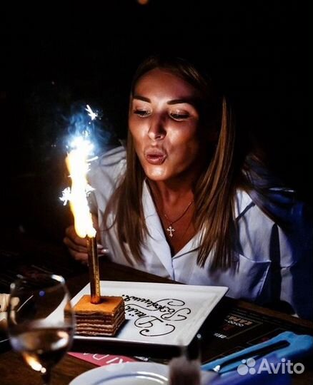 Свечи фонтаны в торт