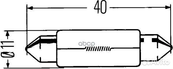 Лампа K10W SV8,5-8 8GM 002 091-131 hella