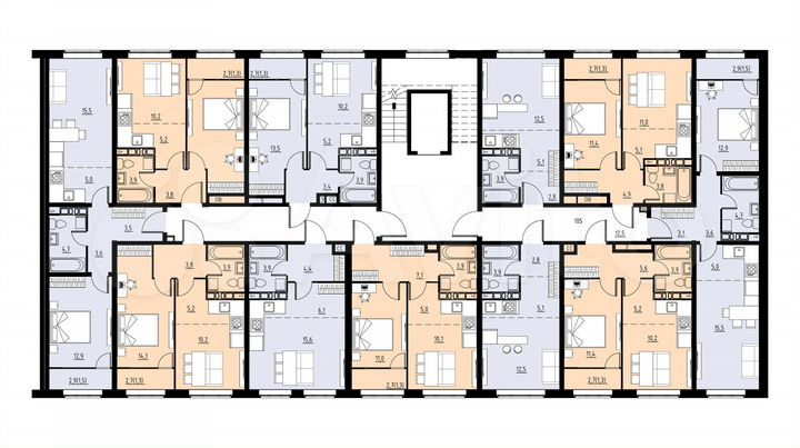 2-к. квартира, 46,7 м², 4/4 эт.