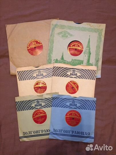 Граммофонные старинные пластинки разные