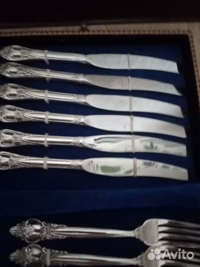 Мельхиоровый столовые приборы Троянда СССР