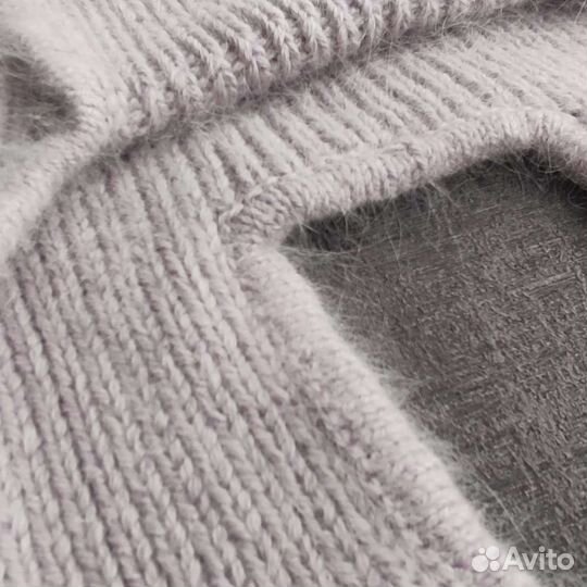 Шапка ушанка женская вязаная