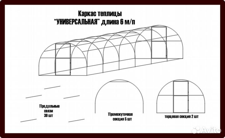 Теплица из поликарбоната ширина 3 метра