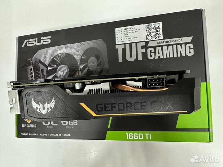 Видеокарта GTX 1660 Ti 6GB OC TUF Gaming