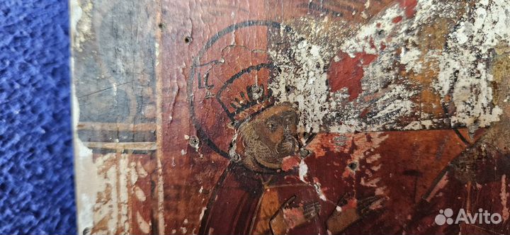 Икона воскресение христово на дереве старинная