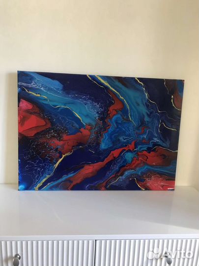 Картина для интерьера флюид-арт