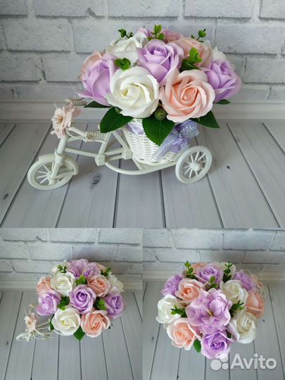 Прекрасные букеты из мыла