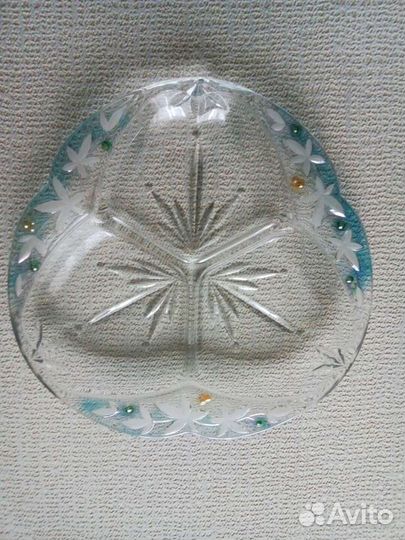 Стеклянное блюдо менажница