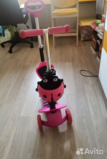 Самокат детский божья коровка