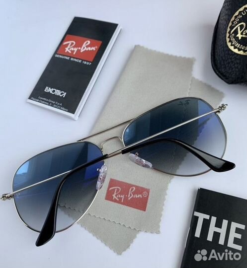 Очки ray ban aviator голубые авиаторы