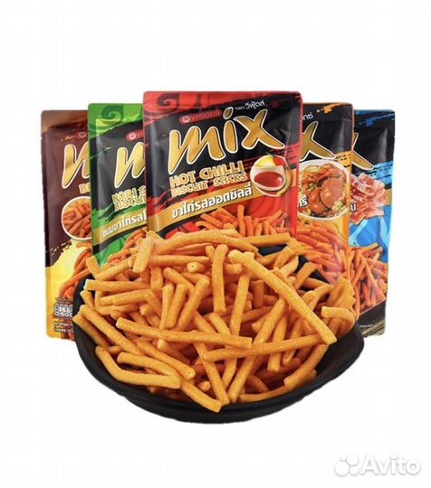 Хрустящая соломка mix разные вкусы