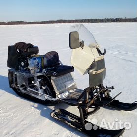 Снегоход из мотоцикла с каляской