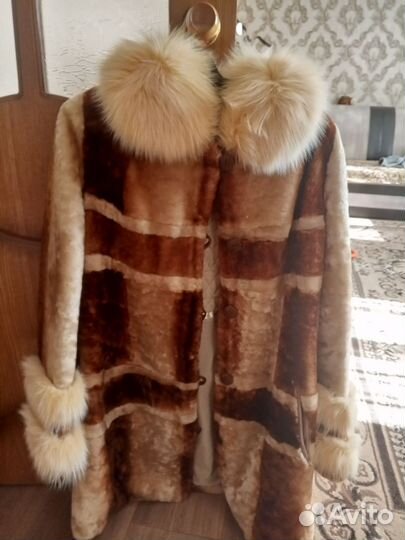 Шуба мутон+шапка