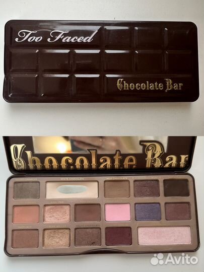 Палетка теней too faced