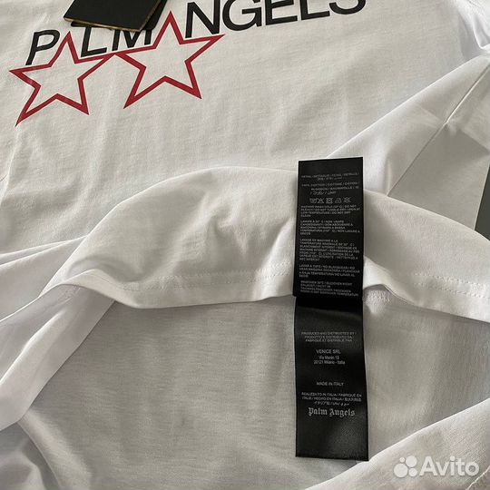 Футболка palm angels белая