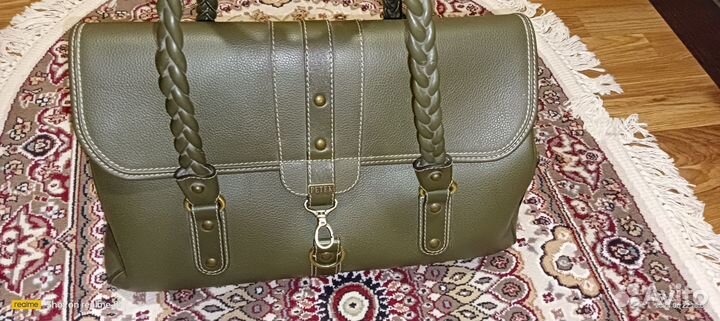 Сумка саквояж натуральная кожа