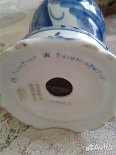 Большое пасхальное яйцо. Гжель