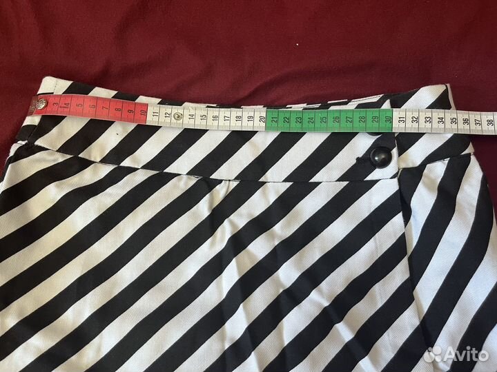 Юбка на запах мини в полоску