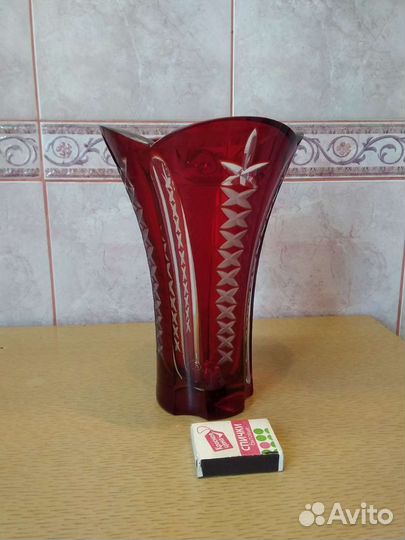 Ваза цветное стекло СССР