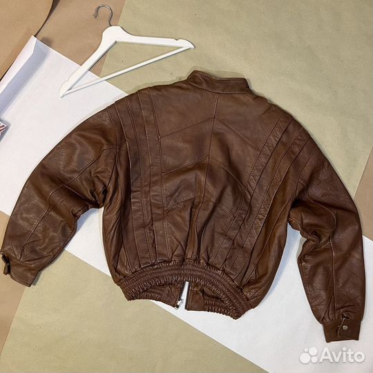 Leather bomber jacket vintage y2k