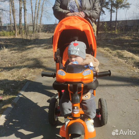 Трехколесный велосипед с родительской ручкой