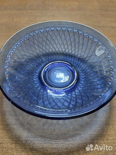 Ваза для фруктов цветной хрусталь