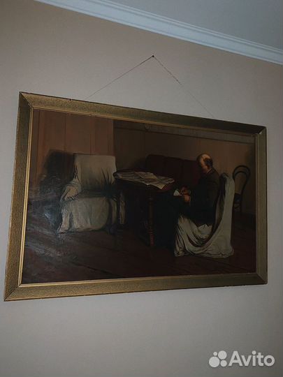 Картина маслом «Ленин в Смольном» 1974 год, СССР