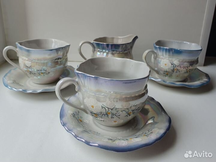 Сервиз чайный фарфор Коростень 1960е г