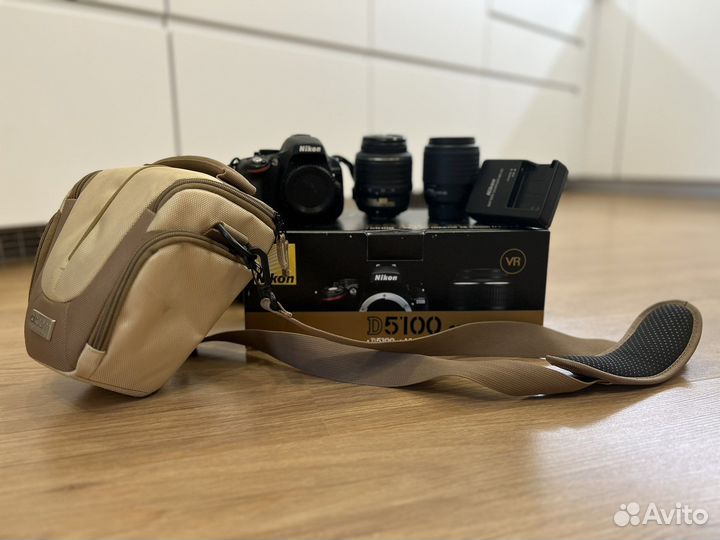 Зеркальный фотоаппарат nikon d5100 +2 объектива