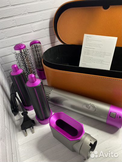 Фен стайлер 5 в 1 в кожаном кейсе