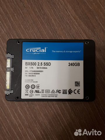 SSD диск Crucial BX500 240 гб
