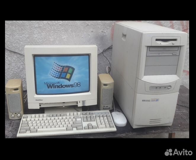 Ретро компьютер HP Vectra VL Pentium-2 Windows-98