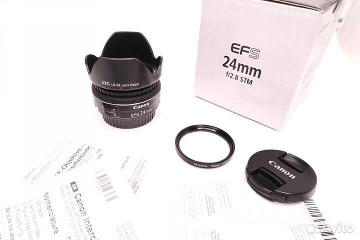 Объектив Canon EF-S 24mm f/2.8 STM +допы