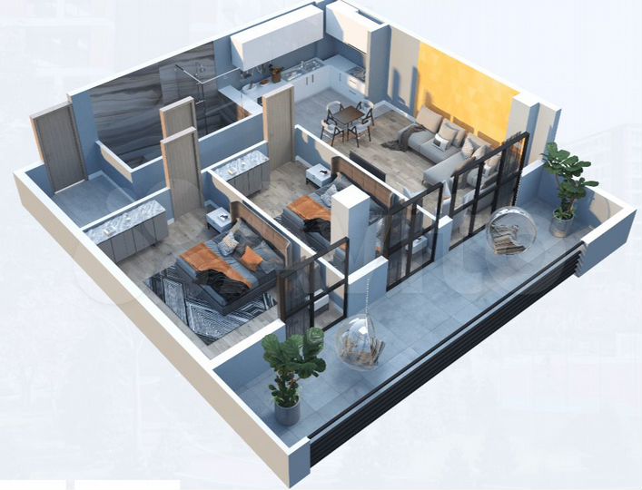 2-к. квартира, 88,1 м² (Грузия)