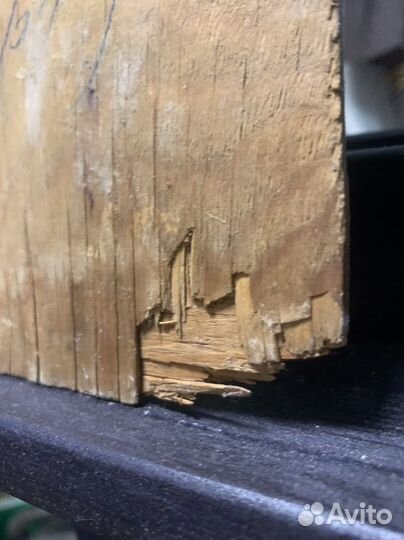 Старая картина маслом на фанере