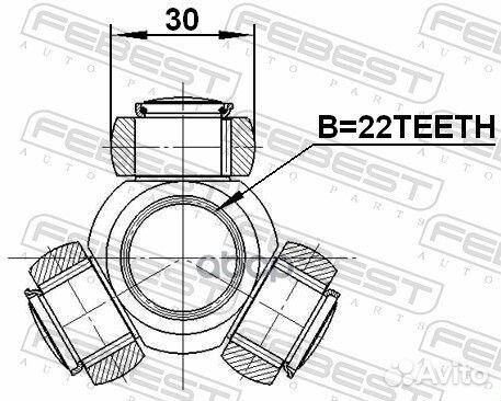 Трипоид 22X30 ford focus 03- 2116CAK Febest