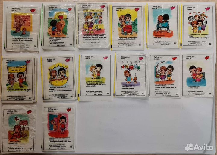 Вкладыши от жвачек love is