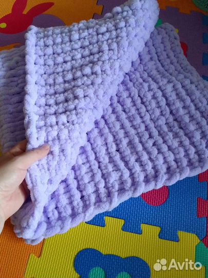 Плед детский плюшевый. Ручная работа