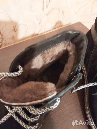 Ботинки женские зимние 39 размера натур.замша