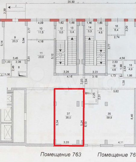 Свободного назначения, 35 м²
