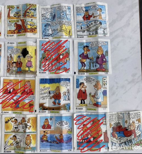 Вкладыши от жвачек 90 х