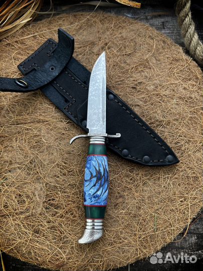 Финка нквд клинок сталь Х12мф c травлением