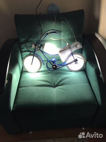 Люстра потолочная в детскую мотоцикл