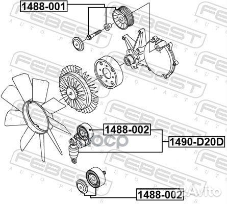 Натяжитель ремня ssang yong rexton 2001-2013 14