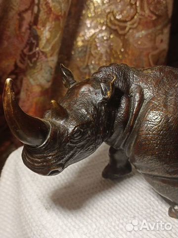 Бронза носорог статуэтка 25см на 13см объявление продам