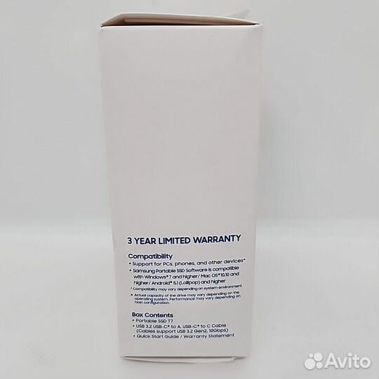 Внешний SSD-диск Samsung T7 Portable 2 Тб (новый)