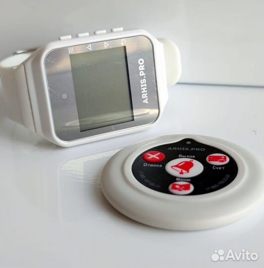 Беспроводная кнопка вызова официанта с часами