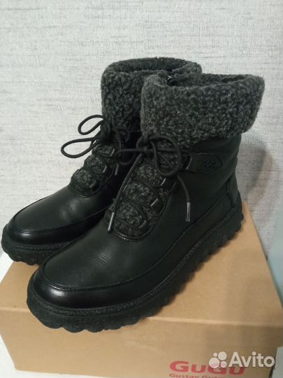 Ботинки женские зимние 39 раз нат кожа мех черн