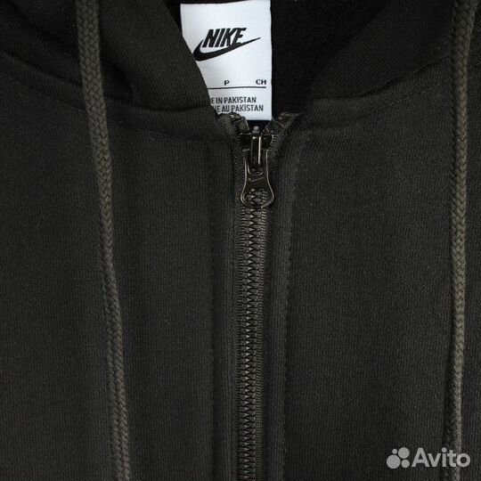 Зип худи nike черное базовое